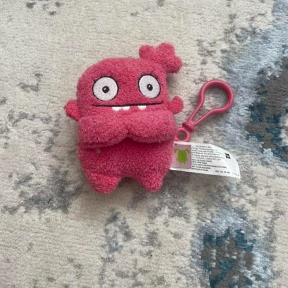 Hasbro Ugly Dolls Moxy Pink Stuffed Animal Keychain
